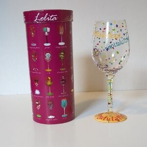 Lolita Celebration Wine Glass with Multicolor Confetti